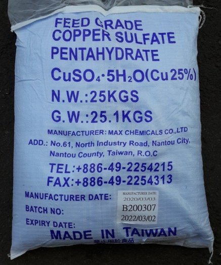 Hóa Chất Thủy Sản Đồng Copper Sulpate Taiwan