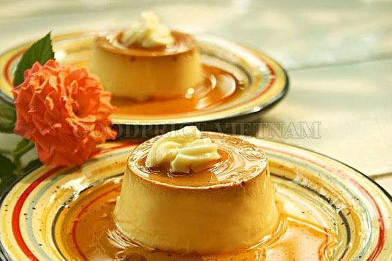 bánh flan hương caramel